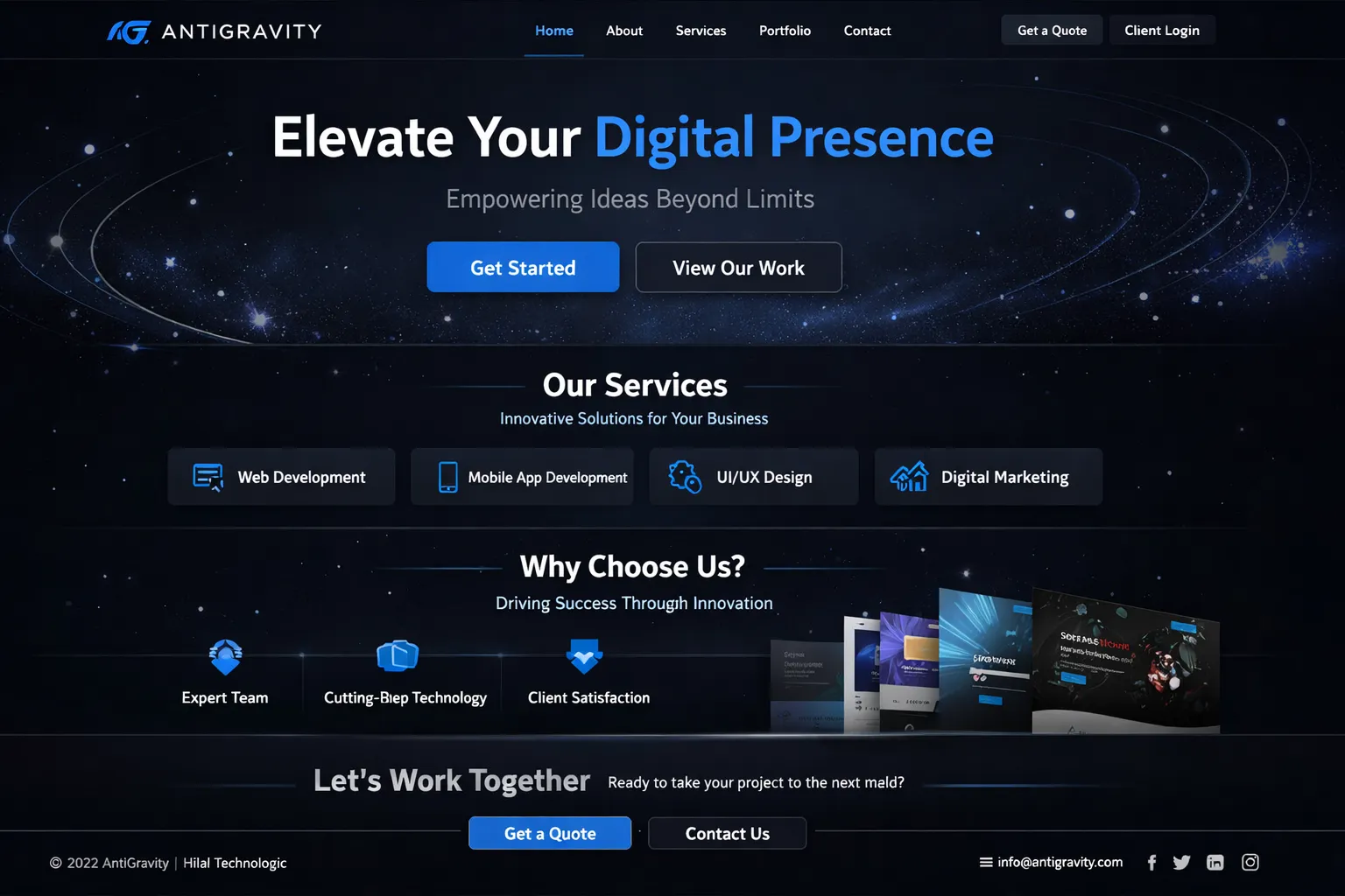 Anti-Gravity — Astro Theme for SaaS & Startups